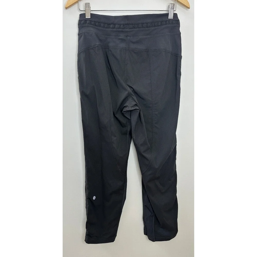 Lululemon Dance Studio Crop Pants 25" Size 6 Graphite Gray Stripe Lightweight - Picture 16 of 16